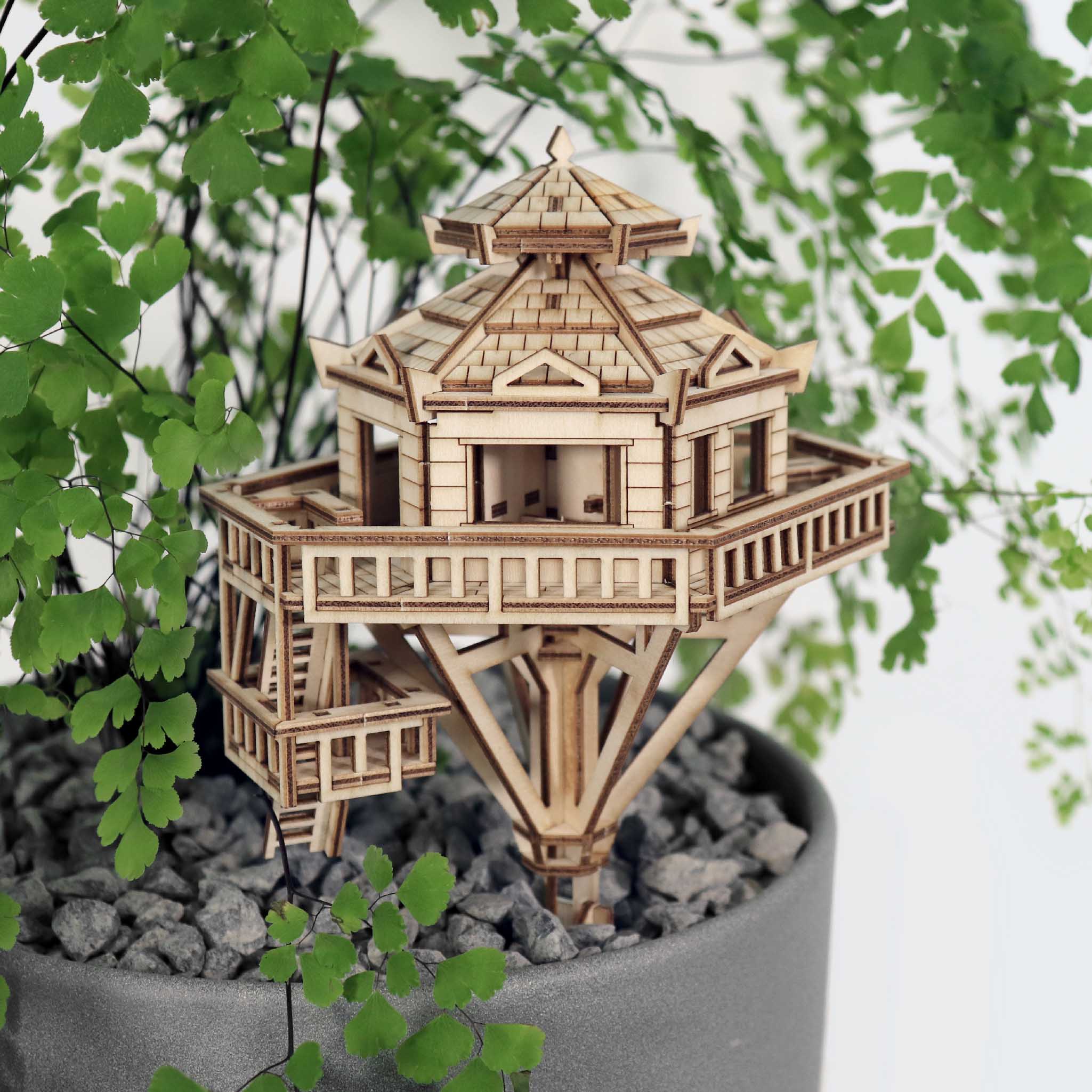 tiny tree houses for plants Woodland Outpost