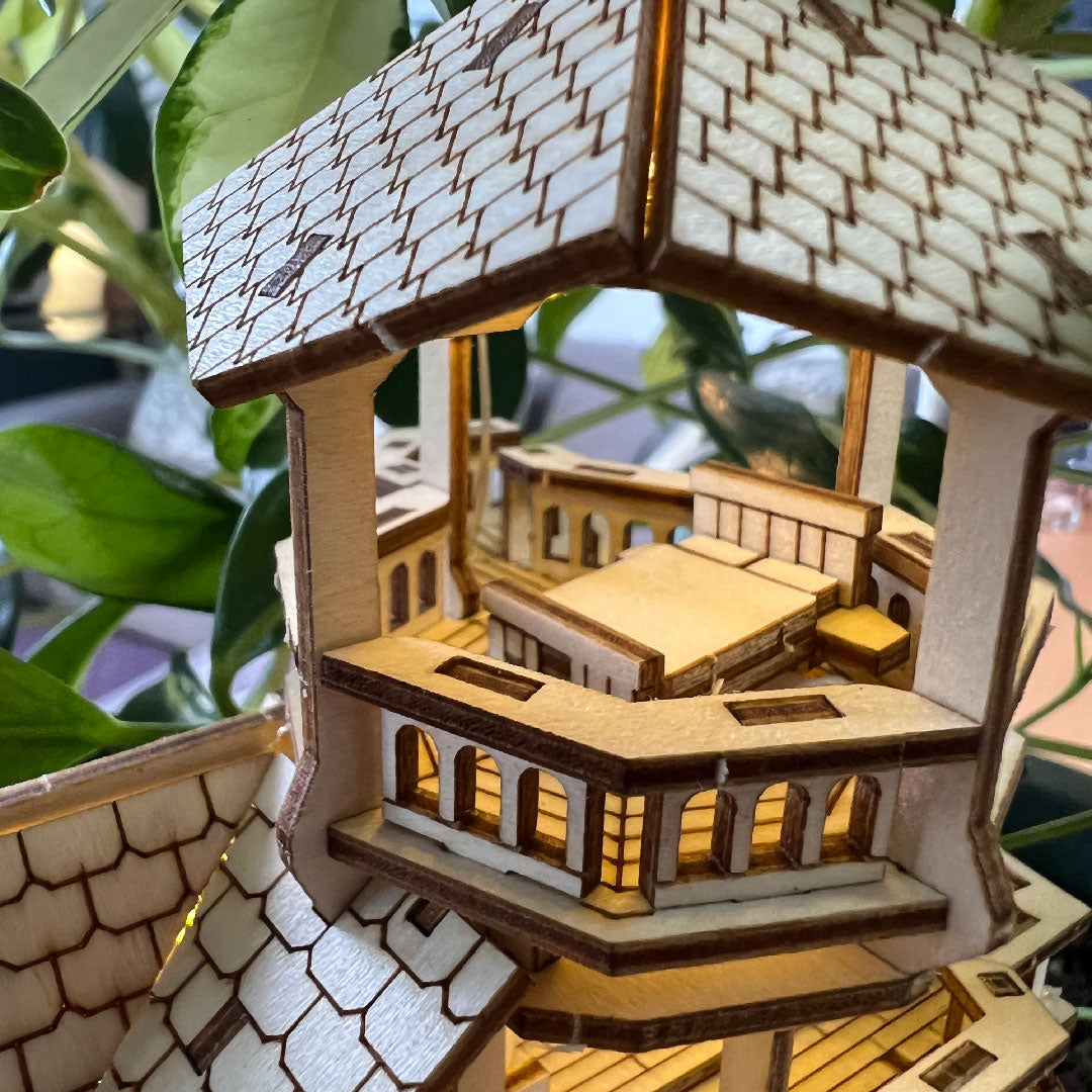 Tiny Treehouses Modelbouwpakket - Boomhut Hout - Met LED Verlichting En Groeilamp - Island Cabana - 10,5x13x12,5cm kopen Tiny Treehouses Modelbouwpakket - Boomhut Hout - Met LED Verlichting En Groeilamp - Island Cabana - 10,5x13x12,5cm kopen